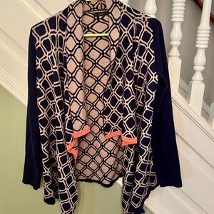 THML Blue and Pink Cardigan Sweater